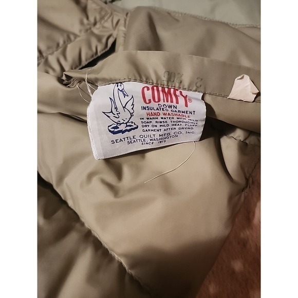 Vintage Vest Comfy Down Insulated Garment Seattle Quilt MFG. Co. Med reversible - Picture 6 of 7